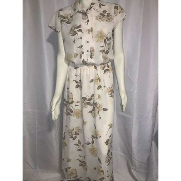 Vintage Chiffon Floral Skirt Set Medium - Picture 1 of 14